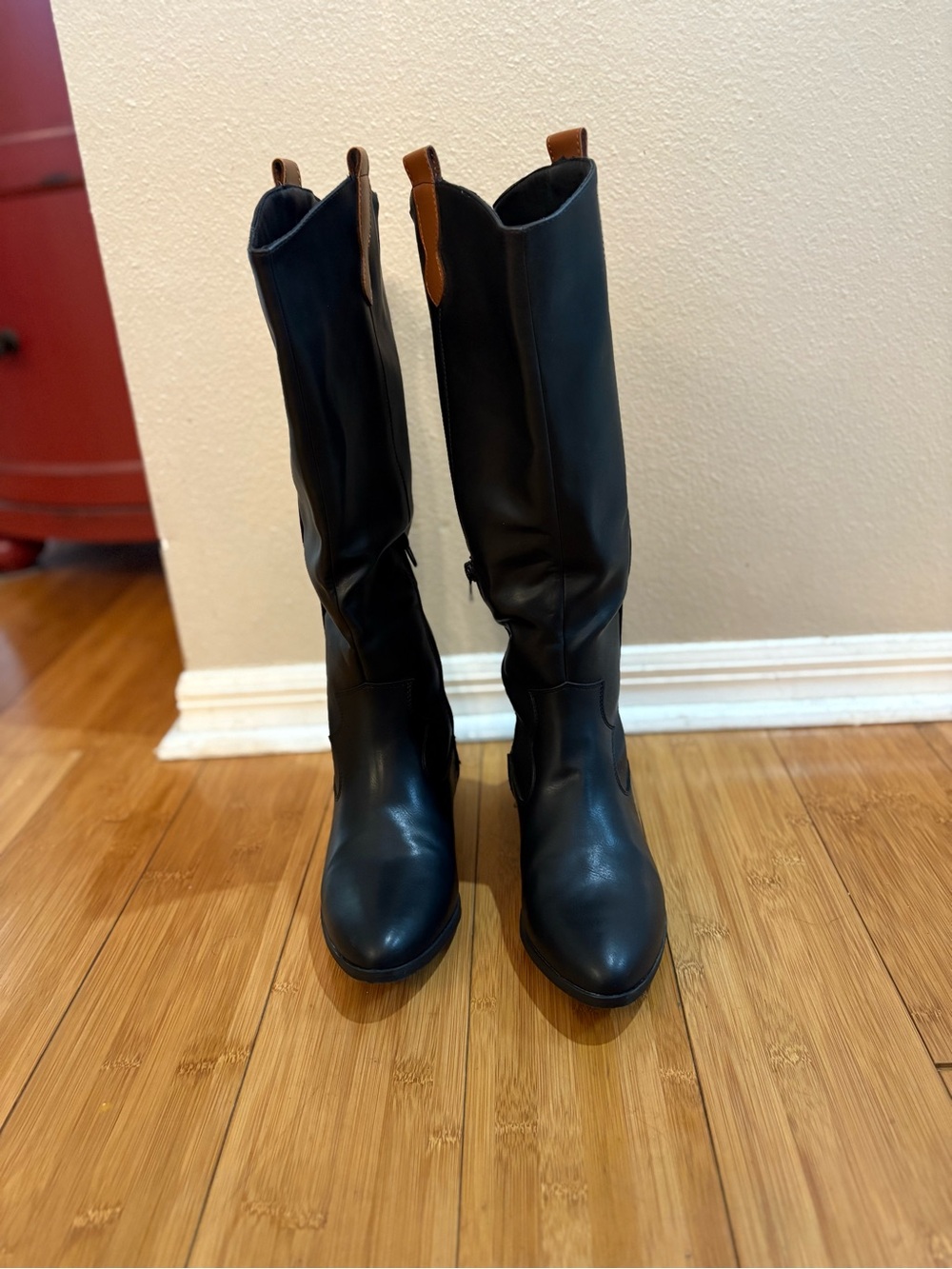 The Pioneer Woman Black Tall Pull-Tab Riding Boots